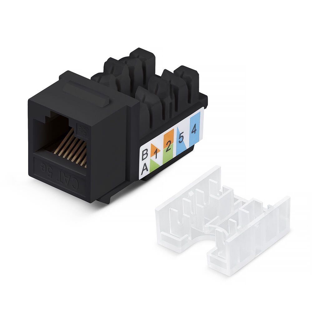 Cabeus KJ-RJ45-Cat.5e-90 Вставка Keystone Jack RJ-45, категория 5e, заделка тип 110, белая