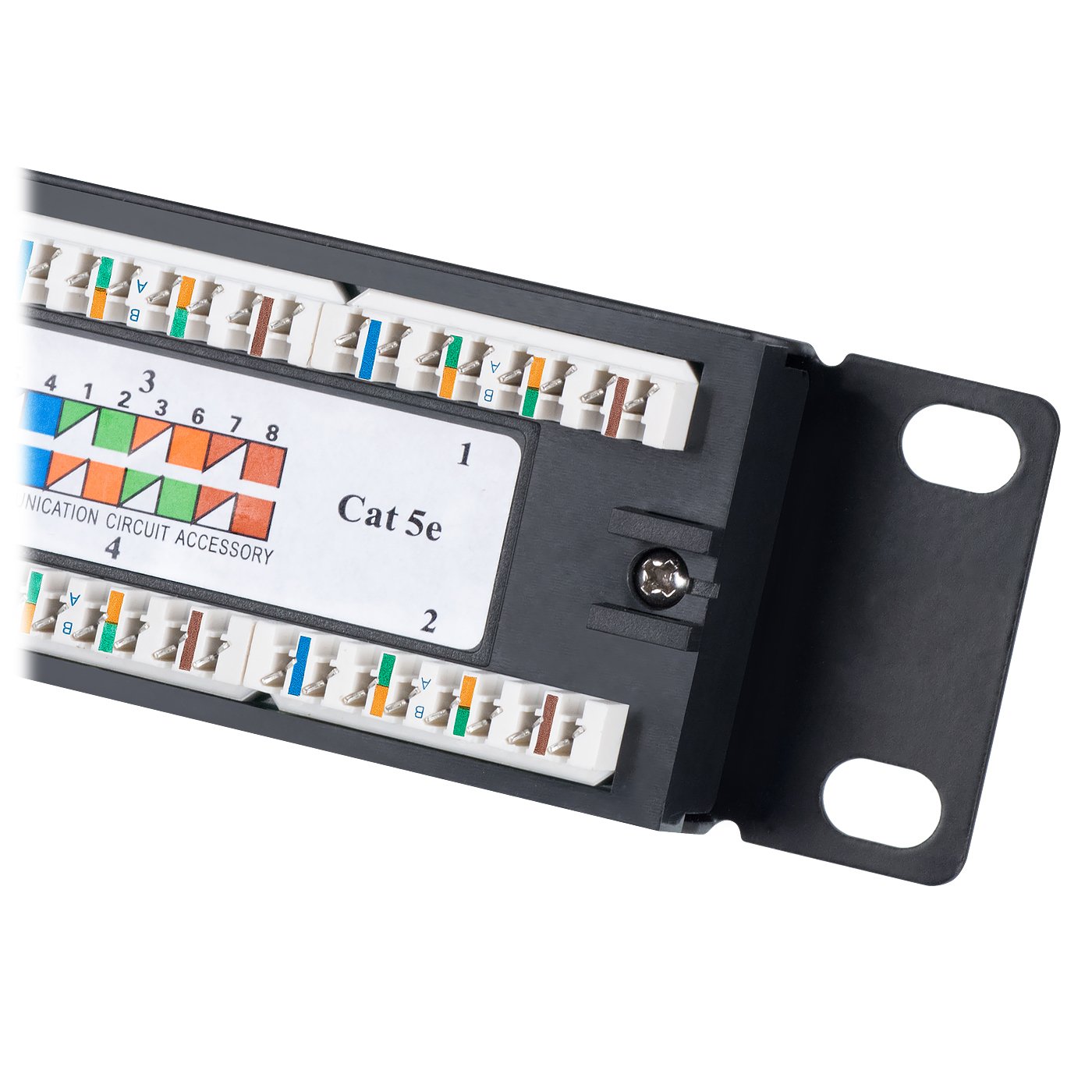 RC19 PPL-24-Cat.5e-Dual-KO Патч-панель 19 1U, 24 порта RJ-45, категория 5e, с задним кабельным организатором, Dual IDC фото 4