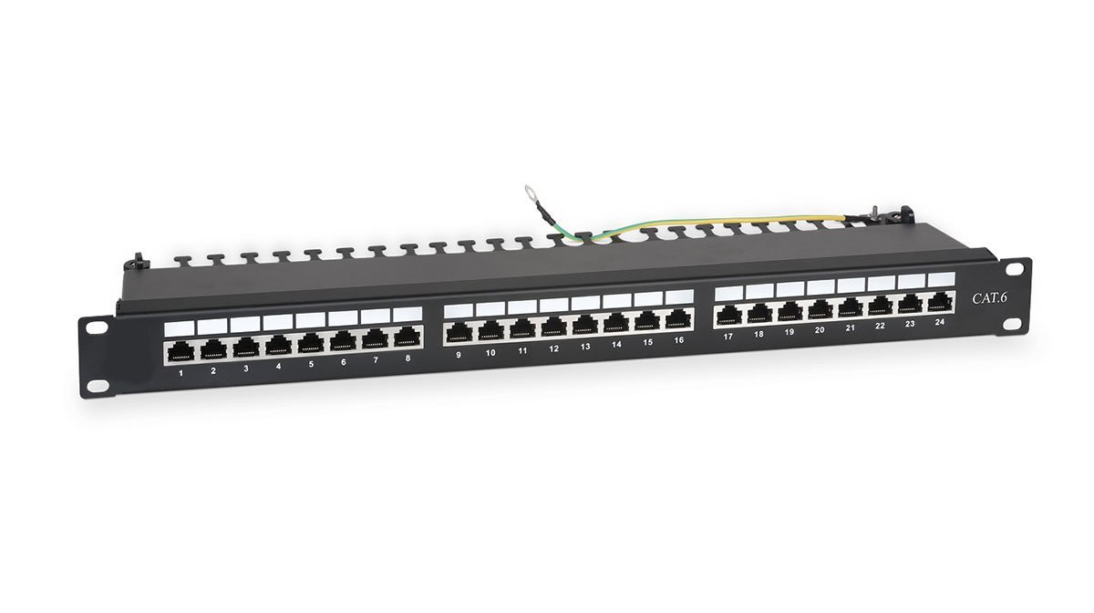 RC19 PPL-24-Cat.6-SH-Dual IDC Патч-панель 19 (1U), 24 порта RJ-45, категория 6, полностью экранированная, с задним кабельным организатором фото 6