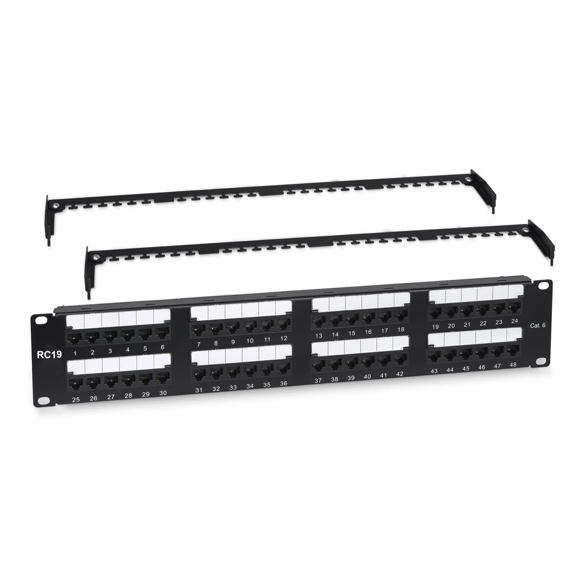 RC19 PPL-48-Cat.6-Dual Патч-панель 19, 2U,48 портов RJ-45, категория 6, Dual IDC неэкранированная фото 3