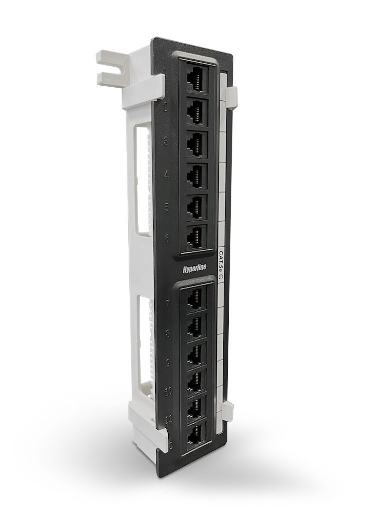 PPW-12-8P8C-C5e Патч-панель настенная, 12 портов RJ-45(8P8C), категория 5е, с подставкой фото 8
