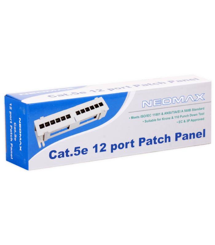 Патч панель для кабеля UTP, настенная 12 портов RJ45 (8P8C), категория 5е фото 4