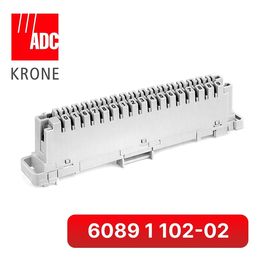 6089 1 102-02 KRONE Плинт размыкаемый LSA-PLUS 2/10 без цветового обозначения, маркировка 1…0