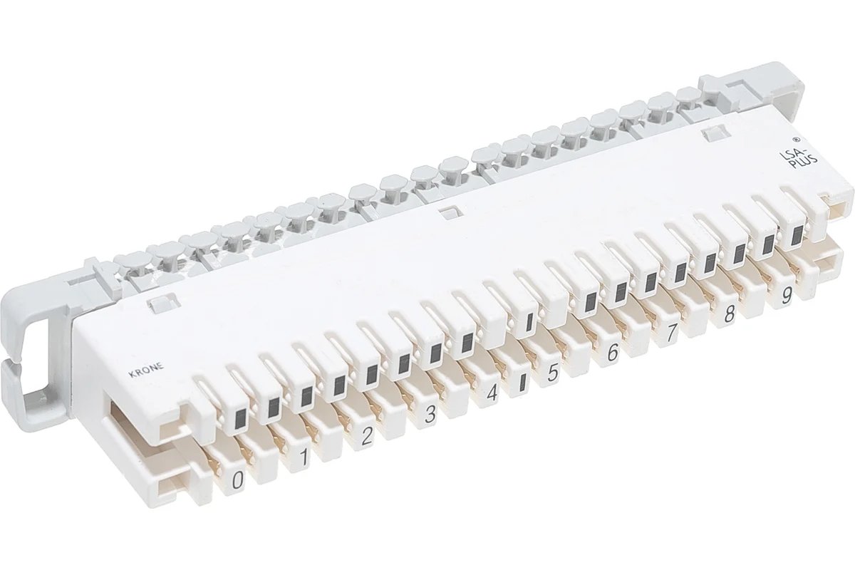 6089 1 102-06 KRONE Плинт размыкаемый LSA-PLUS  2/10 без цветового обозначения, маркировка 0...9 фото 6
