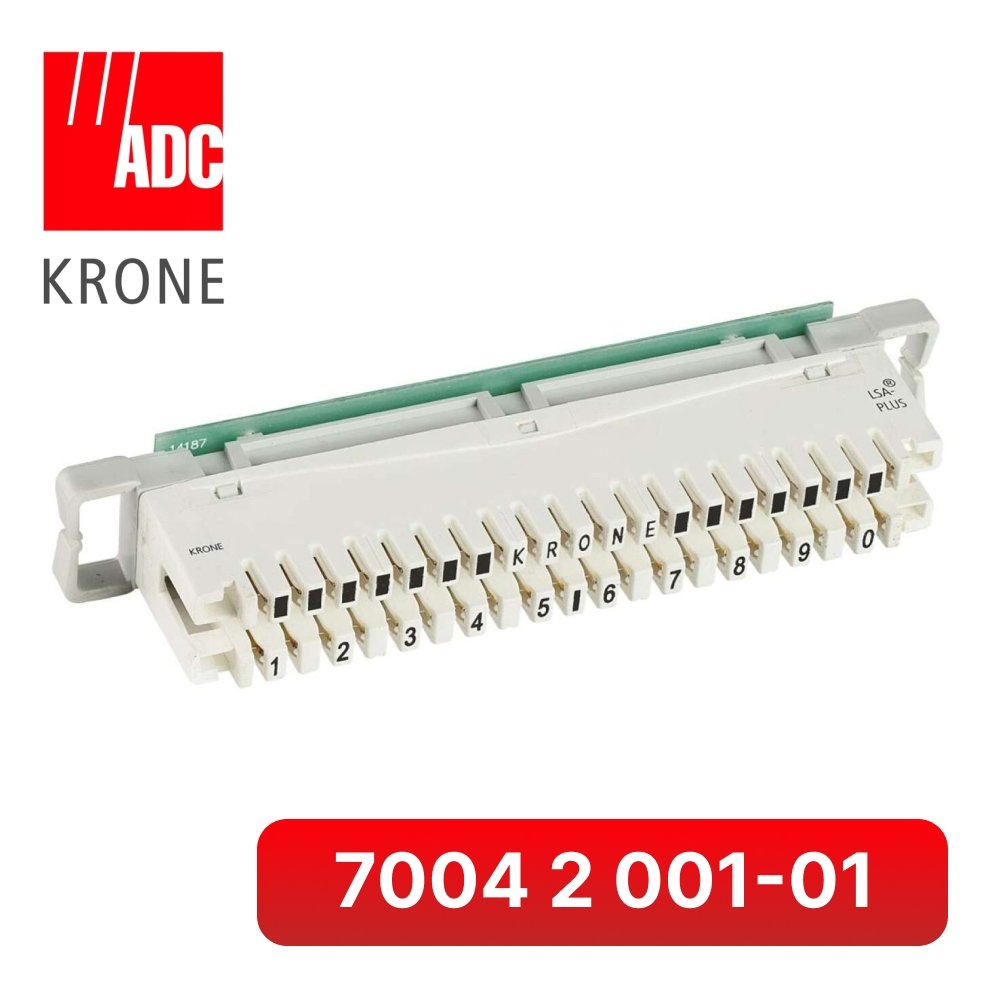 7004 2 001-01 KRONE Размыкаемый плинт LSA-PLUS 2/10, с дополнительным рядом клемм под винт