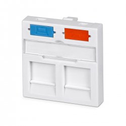 RC19 FP-45-2 Вставка 45x45 (Mosaic) для 2 модулей формата Keystone Jack