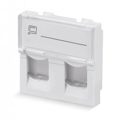 Cabeus FP-L-45-2M Вставка 45x45 (Mosaic) для 2 модулей формата Keystone JackFP-L-45-2M фото