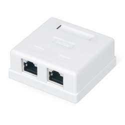 RC19 CS-8P8C-C5e-1 Розетка компьютерная RJ-45, категория 5e, одинарная, внешняя, Dual IDC