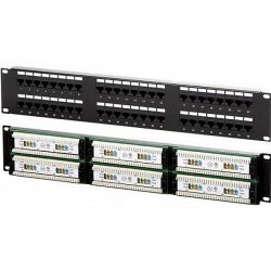 RC19 PPL-48-Cat.6-Dual Патч-панель 19, 2U,48 портов RJ-45, категория 6, Dual IDC