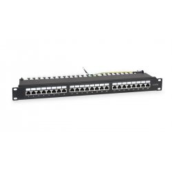 RC19 PPL-24-Cat.6-SH-Dual IDC Патч-панель 19 (1U), 24 порта RJ-45, категория 6, полностью экранированная, с задним кабельным организатором