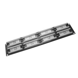 RC19 PPL-48-Cat.6-Dual Патч-панель 19, 2U,48 портов RJ-45, категория 6, Dual IDC