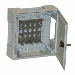 6406 1 015-20 KRONE KRONECTION BOX II, на 50 пар, с монтажным хомутом 2/10, дверь с поворотным запором