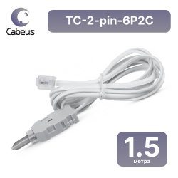 Cabeus TC-2-pin-6P2C Шнур тестовый 2-х контактный, 6P2C