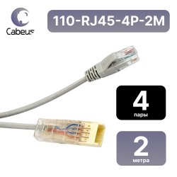 Патч-корд 110 тип-RJ45 тип, 4 пары, 2 м. MAXYS