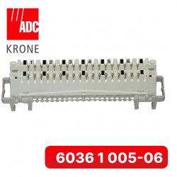 6036 1 005-06 KRONE Плинт LSA-PROFIL с нормально замкнутыми контактами 2/8 , кабельная сторона сверху, без цветокода, маркировка 0…7