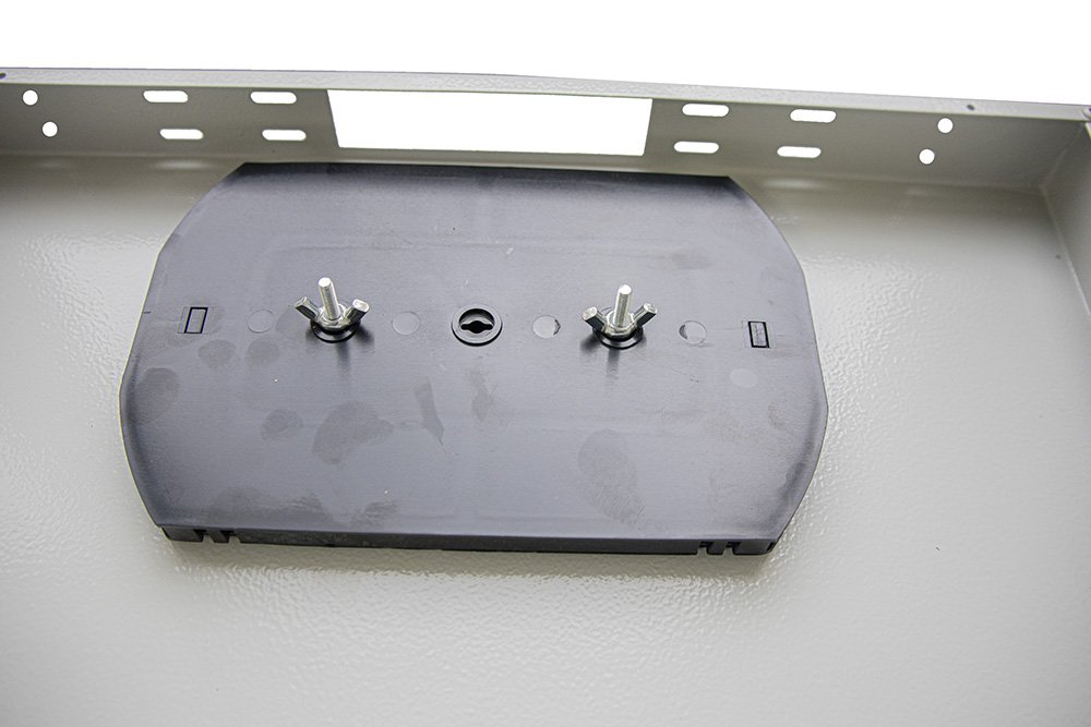 RC19 ШКОС-16-1U-19-SC/LC Кросс оптический стоечный | оптическая панель 19, 1U, 16 портов SC/DLC, сплайс-кассета с крышкой ( пигтейлы, адаптеры, КДЗС-опция) фото 3