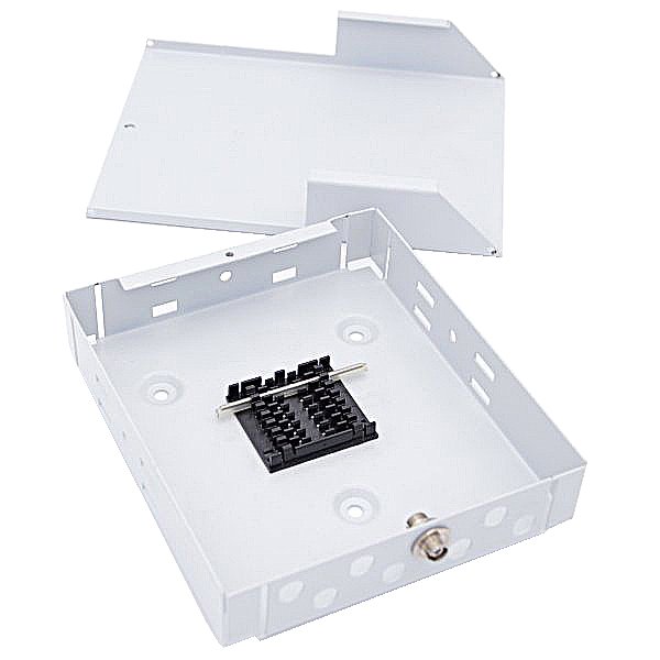 RC19  Кросс настенный | Кросс оптический настенный | 8 портов , ST/FC розеток, с держателем КДЗС ( пигтейлы, проходные адаптеры, КДЗС опционально ) фото 3