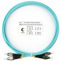 Cabeus FOP-50-FC-FC-1,5m Шнур оптический duplex FC-FC 50/125 mm OM3 1,5м LSZH