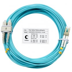 Cabeus FOP-50-LC-SC-20m Шнур оптический duplex LC-SC 50/125 mm OM3 20м LSZH