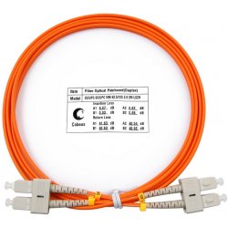 Cabeus FOP-62-SC-SC-2m Шнур оптический duplex SC-SC 62,5/125 mm 2м LSZH