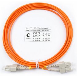 Cabeus FOP-62-SC-SC-3m Шнур оптический duplex SC-SC 62,5/125 mm 3м LSZH