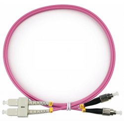 Cabeus FOP-50-OM4-SC-FC-1m Шнур оптический duplex SC-FC 50/125 mm OM4 1м LSZH