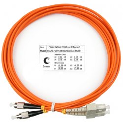 Cabeus FOP-62-SC-FC-3m Шнур оптический duplex SC-FC 62,5/125 mm 3м LSZH