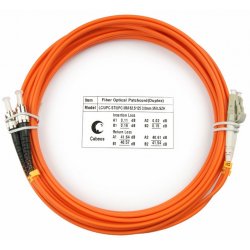 Cabeus FOP-62-LC-ST-5m Шнур оптический duplex LC-ST 62,5/125 mm 5м LSZH