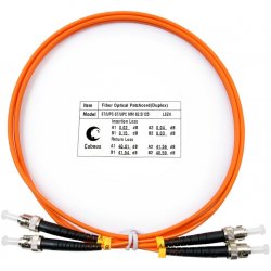 Cabeus FOP-62-ST-ST-10m Шнур оптический duplex ST-ST 62,5/125 mm 10м LSZH