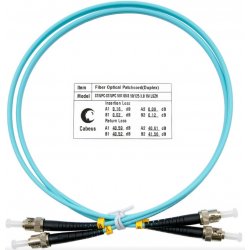 Cabeus FOP-50-ST-ST-2m Шнур оптический duplex ST-ST 50/125 mm OM3 2м LSZH