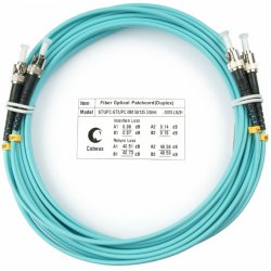 Cabeus FOP-50-ST-ST-20m Шнур оптический duplex ST-ST 50/125 mm OM3 20м LSZH