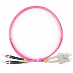 RC19 ШВО-50-OM4-SC-ST-10m Патч-корд оптический duplex SC-ST 50/125 mm OM4 10м LSZH