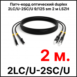 RC19 ШВО(d)-9-LC-SC-2m Патч-корд оптический duplex LC-SC 9/125 sm 2 м LSZHШВО(d)-9-LC-SC-2 m фото