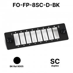 Cabeus FO-FP-8SC-D-BK Адаптерная панель на 8 SC duplex, цвет черный