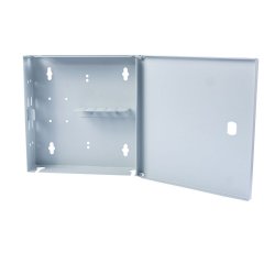 Cabeus FO-WL-16-SC/2LC/FC/ST-FP-K Кросс оптический настенный частично укомплектованный на 16 портов SC/LC duplex/FC/ST (Планка SC/2LC-2шт, планка FC/ST-2шт, планка-заглушка-1шт, сплайс-кассета-1шт, крышка для ску -1шт) серый RAL 7035