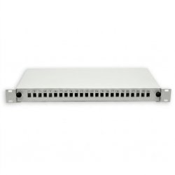RC19 ШКОС-24-1U-19-SC/LC Кросс оптический стоечный | оптическая панель 19, 1U, 24 портов SC/LC, сплайс-кассета с крышкой (пигтейлы, проходные адаптеры, КДЗС - опция)