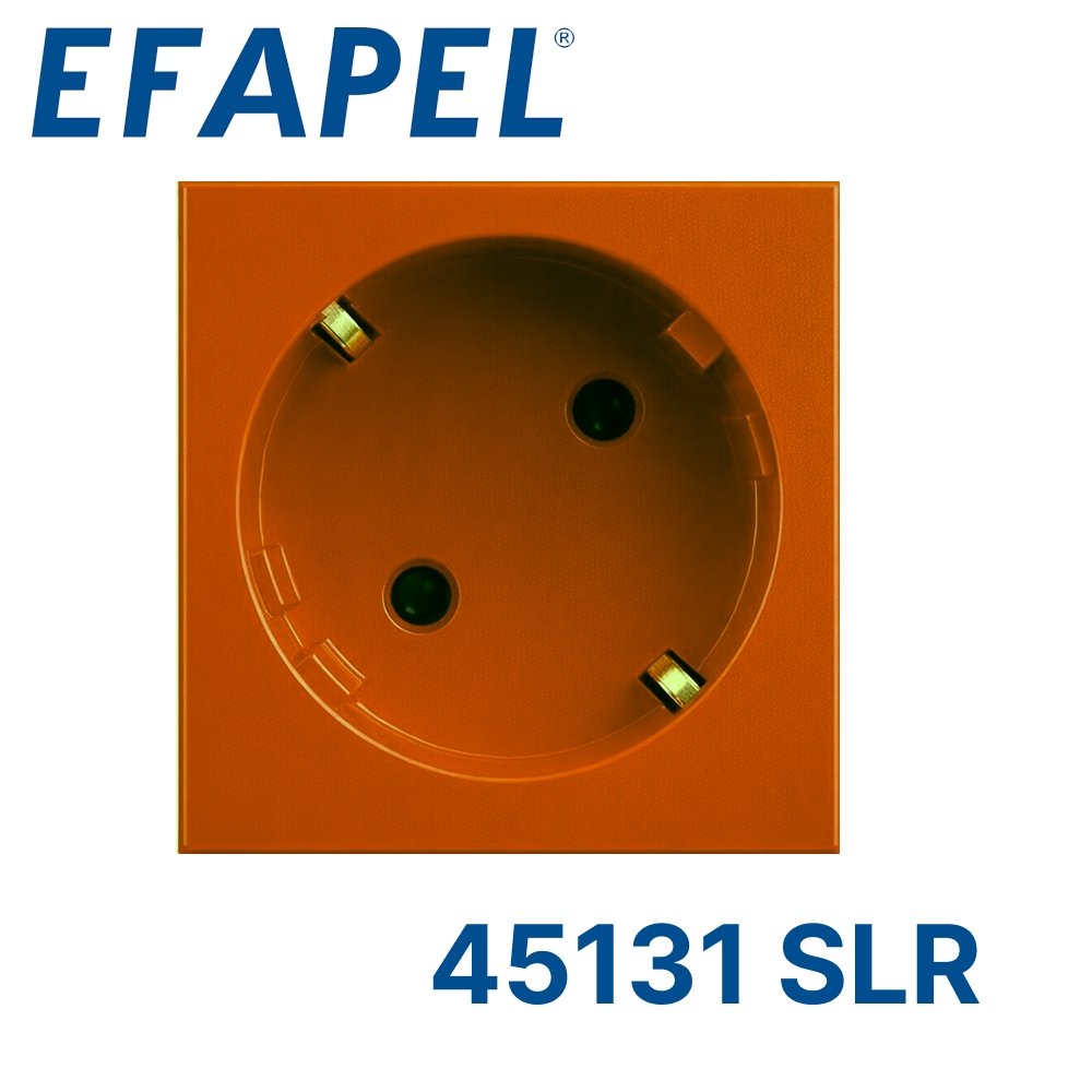 45131 SLR EFAPEL Розетка 2к+З  (45х45) , оранжевая