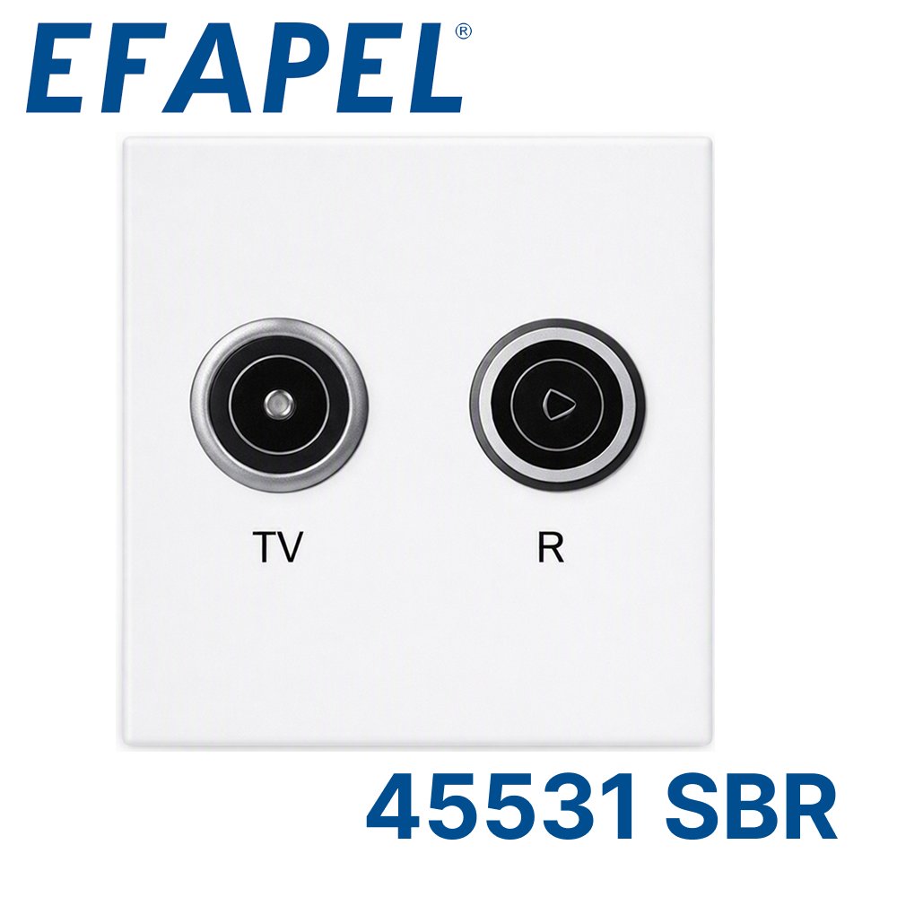 45531 SBR Оконечная TV-радио розетка(45х45)