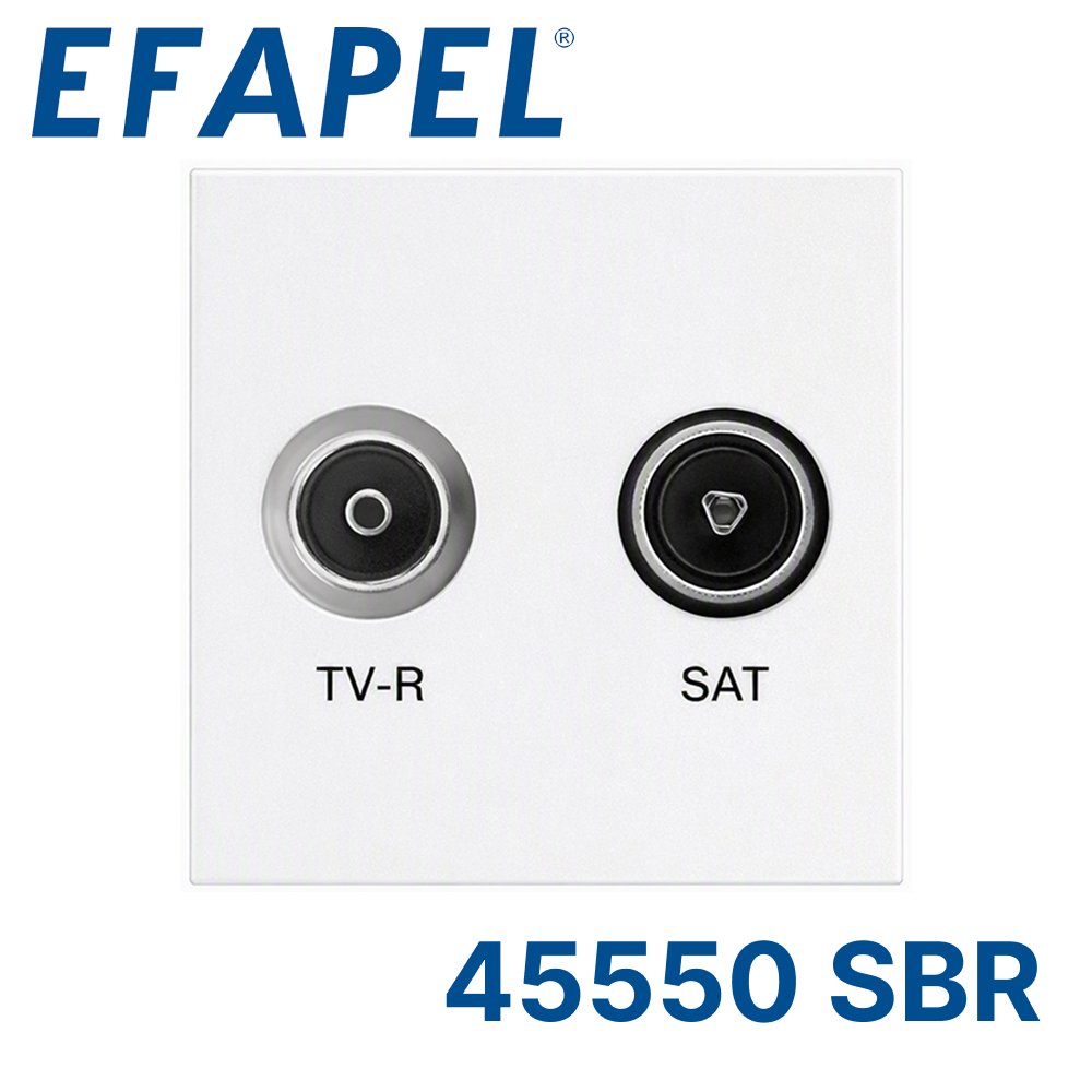 45550 SBR EFAPEL Розетка TV-R-SAT (45х45) оконечная