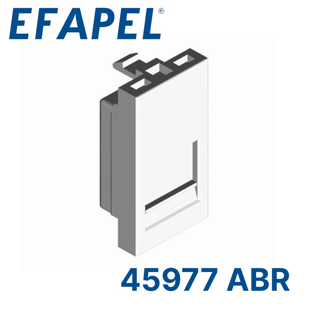 45977 ABR Адаптер для RJ11/RJ45  без джека (модуль 22,5х45), белый