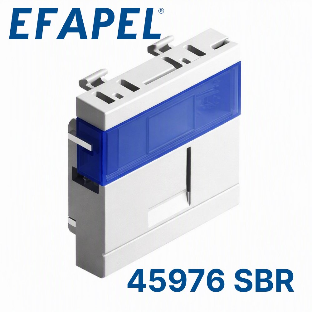 45976 SBR EFAPEL Вставка для 1-го модуля под RJ-45 кат.5e UTP , белый