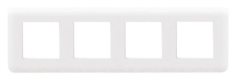 LEGRAND 78808 Декоративная рамка M45, 4Х2М, горизонтальная установка, белая, Mosaic