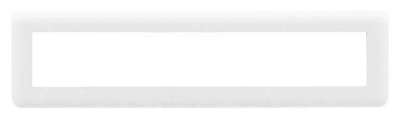 LEGRAND 78810 Декоративная рамка M45, 10М, горизонтальная установка, белая, Mosaic