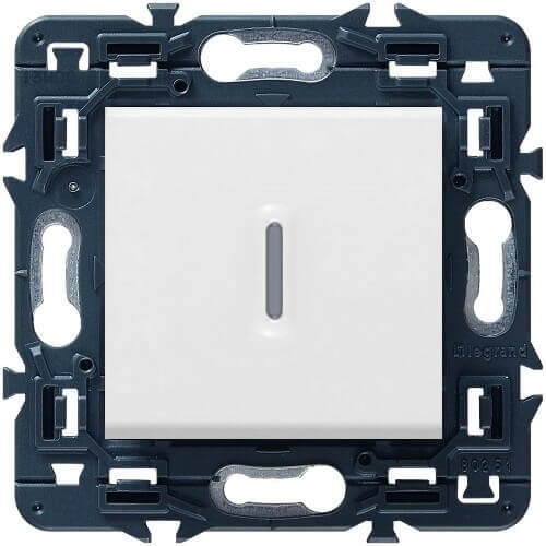LEGRAND 78712 Переключатель 2-х позиционный, 2М, с подсветкой, антибактериальный, Mosaic