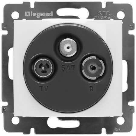 LEGRAND 770410 Модуль розетки TV/R/SAT звезда, белый, Valena
