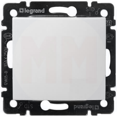 LEGRAND 774407 Переключатель промежуточный, 1-клавишный, 10АХ, 250В, белый, Valena