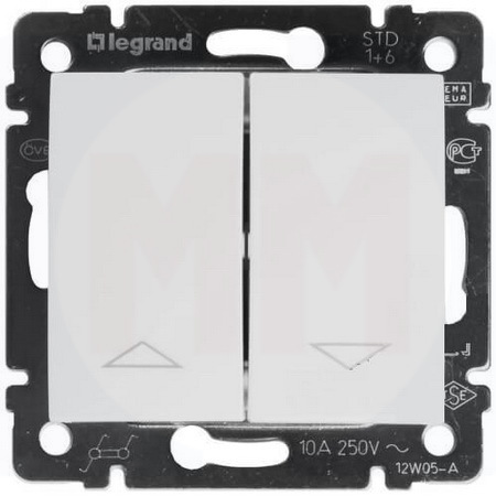LEGRAND 774414 Переключатель с электрической блокировкой, 10A, белый, Valena