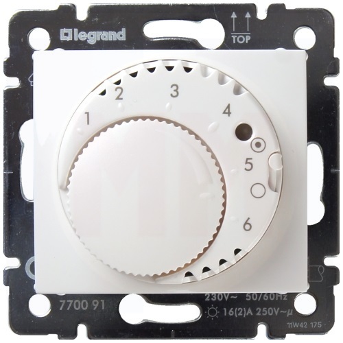 LEGRAND 770091 Термостат для системы теплых полов, белый, Valena