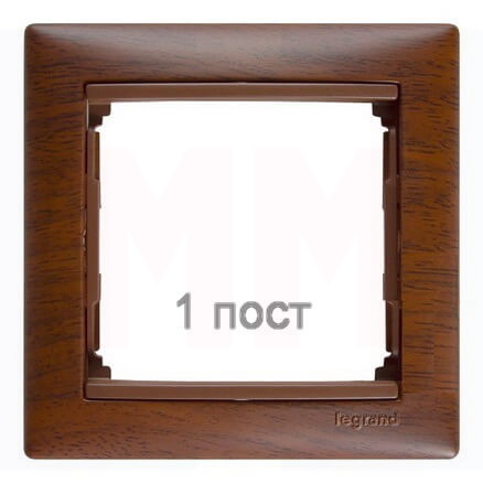 LEGRAND 770311 Рамка 1 пост, тонированное дерево, Valena