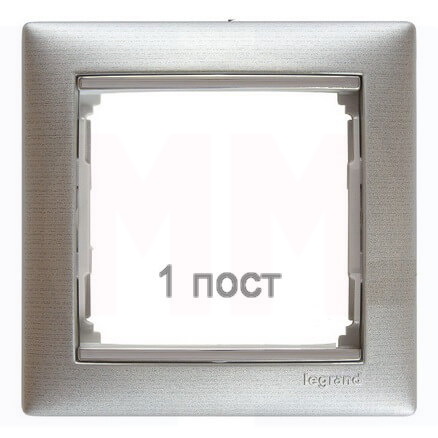 LEGRAND 770331 Рамка 1 пост, алюминий матовый, Valena